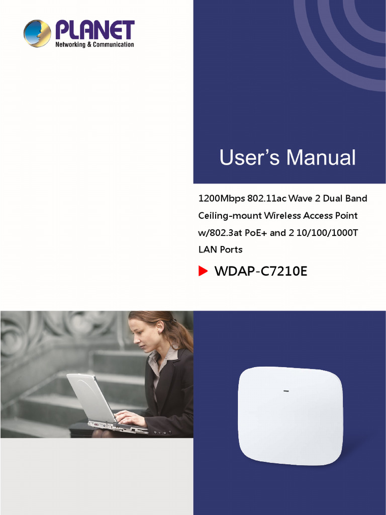 WDAP-C7210E Wireless AP User Manual | PDF | Ieee 802.11 | Wi Fi
