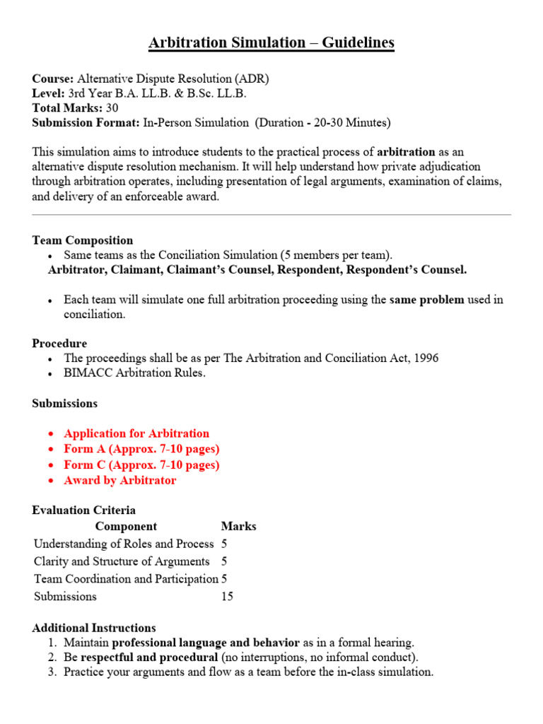 Arbitration - Guidelines | PDF | Alternative Dispute Resolution ...