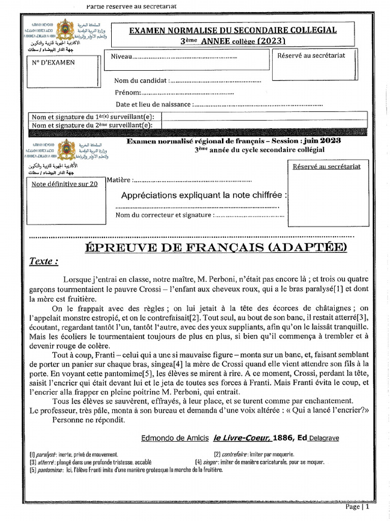 examen-r-gional-3ac-langue-fran-aise-casablanca-2023-pdf