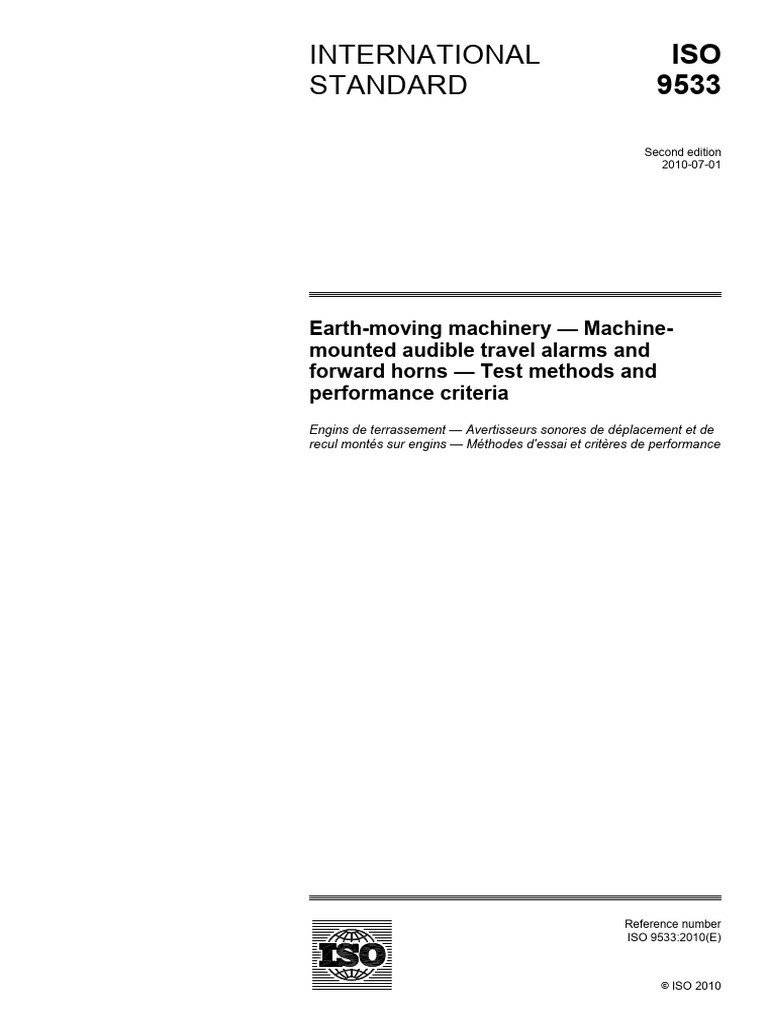 ISO 9533: Sound Alarm Standards | PDF | International Organization For ...