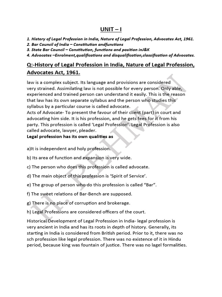 History of Legal Profession in India | PDF | Advocate | Lawyer