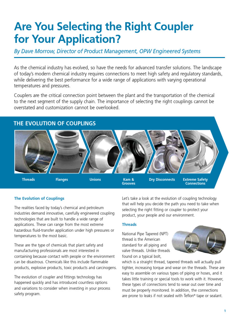 Advanced Coupling Solutions Overview | PDF | Pipe (Fluid Conveyance ...