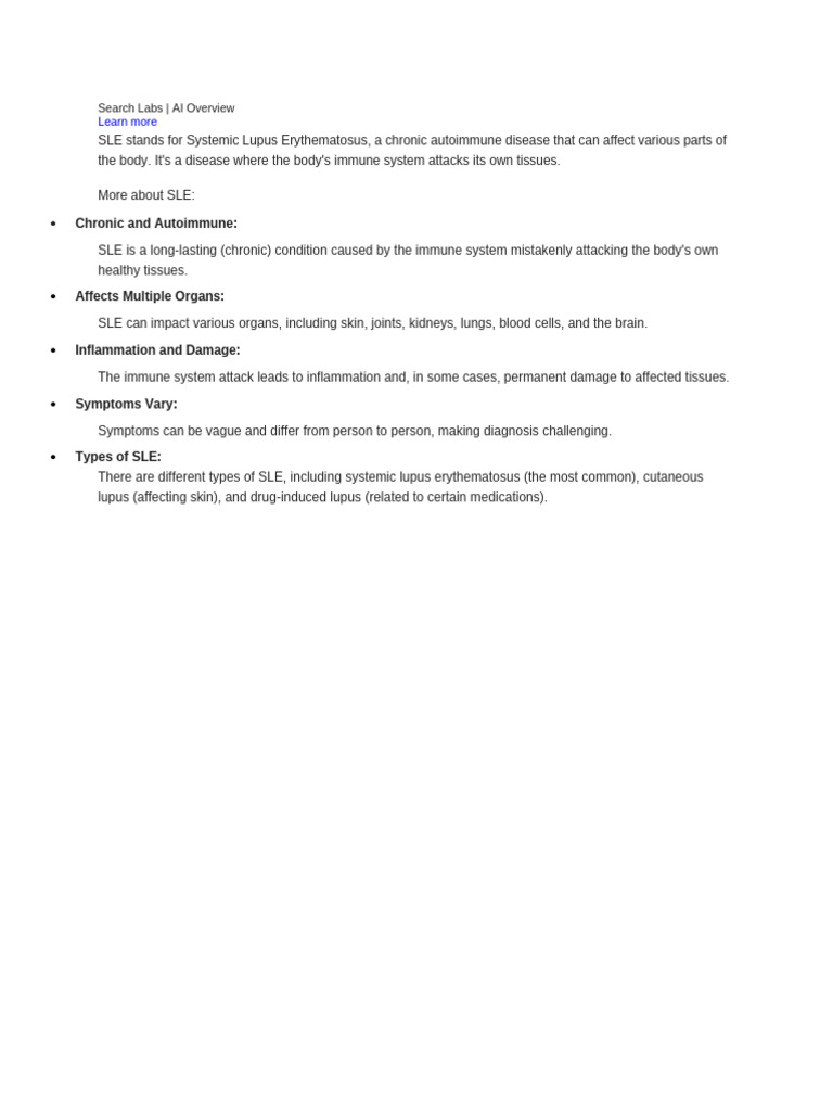 Understanding Systemic Lupus Erythematosus | PDF