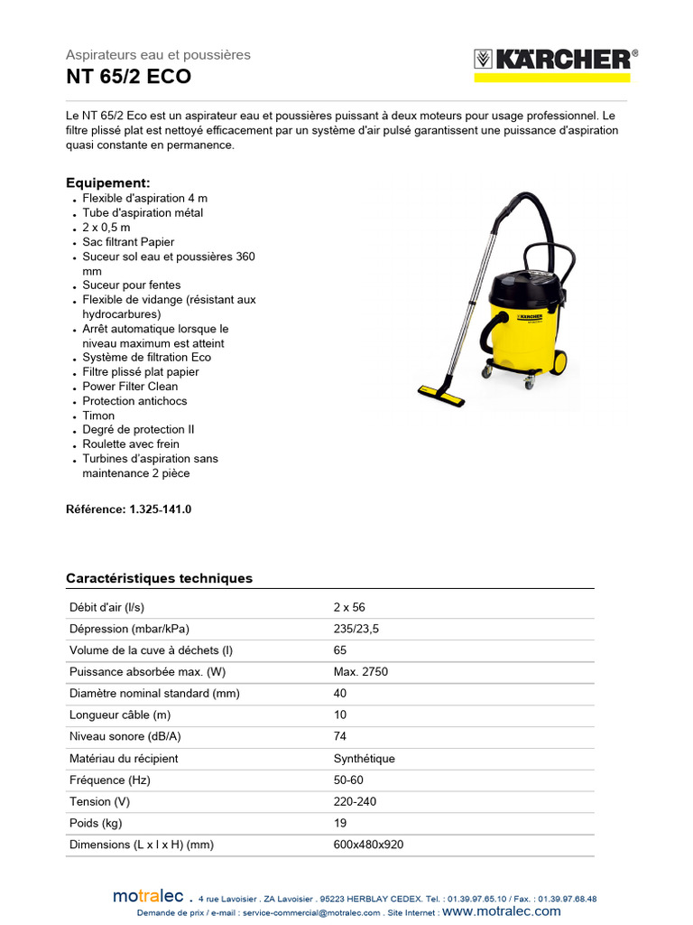 Filtre à lamelles Pour Karcher 6.904-283, NT 65/2 72/2 Eco Tc, NT 65/2