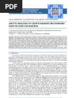 Safety Analysis of Cryptography Mechanisms Used in GSM For Railway