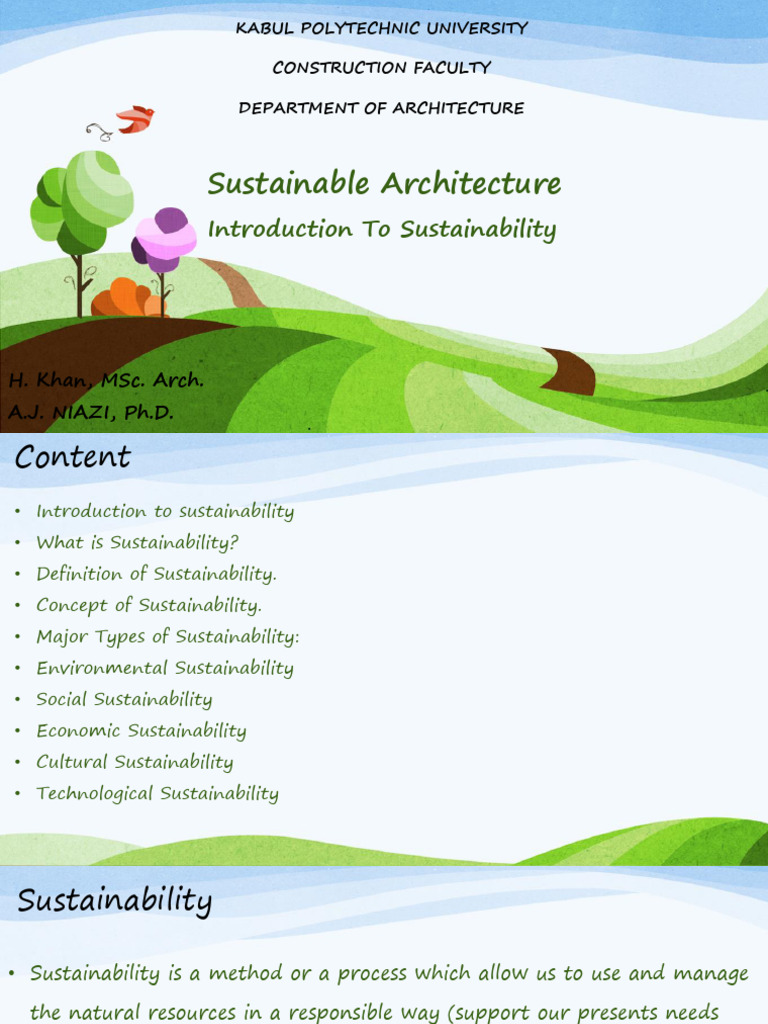 Introduction To Sustainability | PDF | Sustainability | Natural Environment
