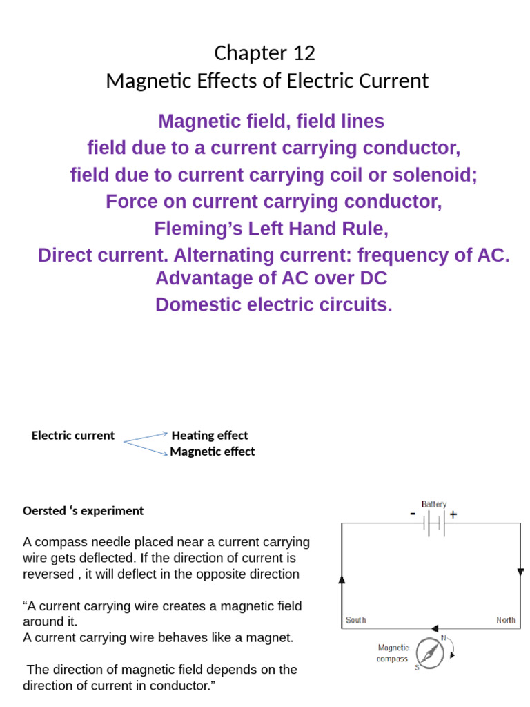 Class 10 Magnetic Effects | PDF | Magnetic Field | Magnet
