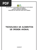 Apostila Tecnologia de Alimentos de Origem Animal PDF
