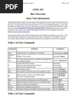 CENG 303 Basic Unix Information - Rice U