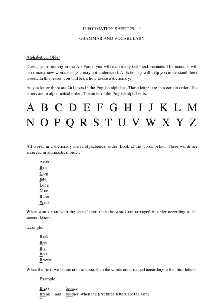 Air Force PDF Adjective Noun