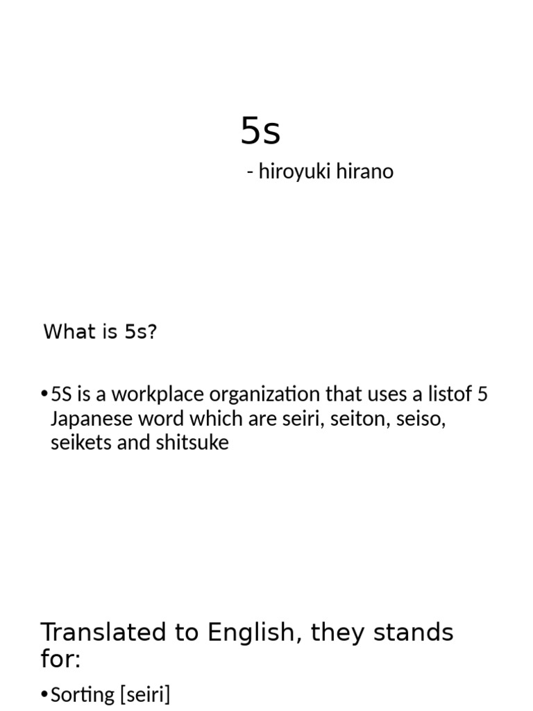 5S Methodology Overview and Benefits | PDF