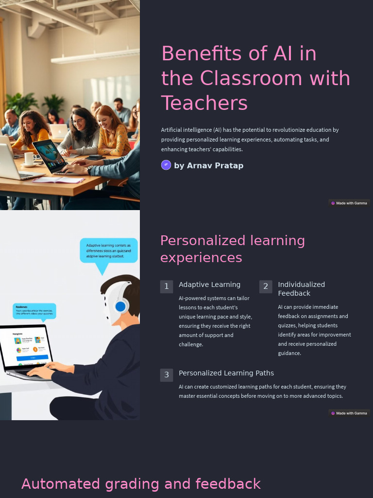 AI Benefits for Teachers in Education | PDF | Artificial Intelligence ...