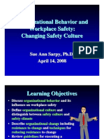 Organizational Behavior and Workplace Safety: Changing Safety Culture