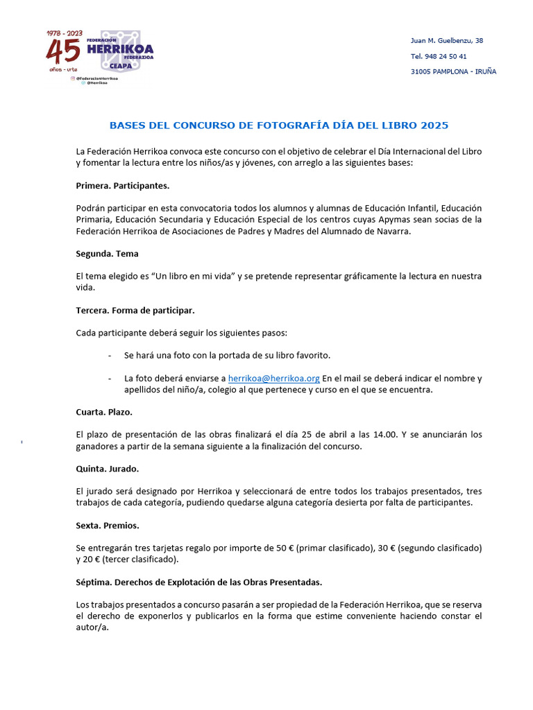 Bases Concurso Día Del Libro 2025 | PDF | Justicia | Crimen y violencia