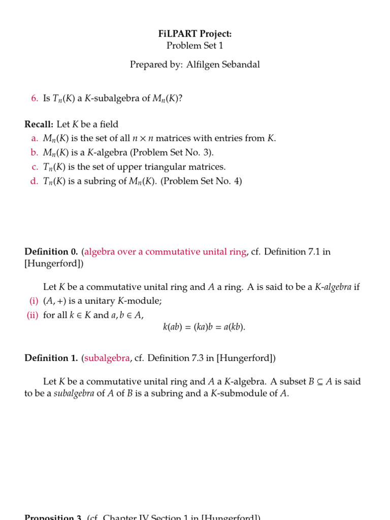 PS1 Number6 Sebandal | PDF | Ring (Mathematics) | Algebraic Structures