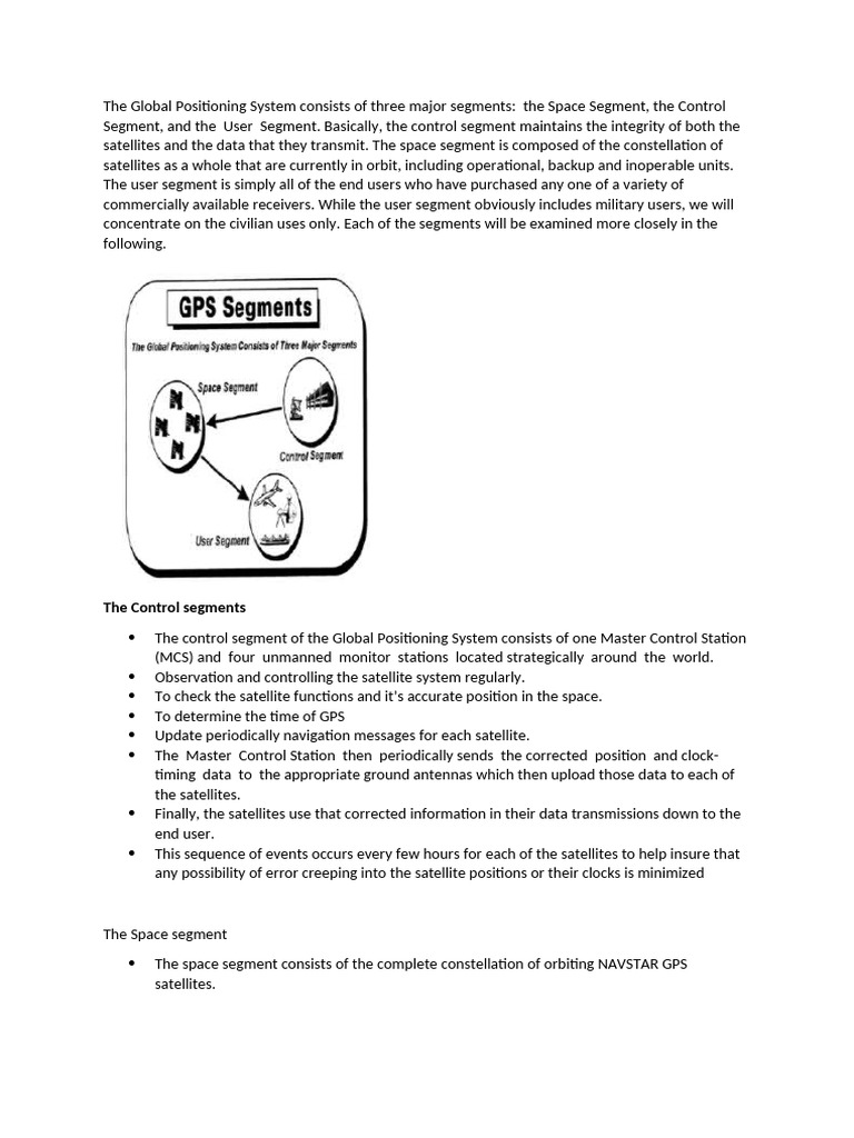 Understanding GPS: Three Segments Explained | PDF | Global Positioning ...