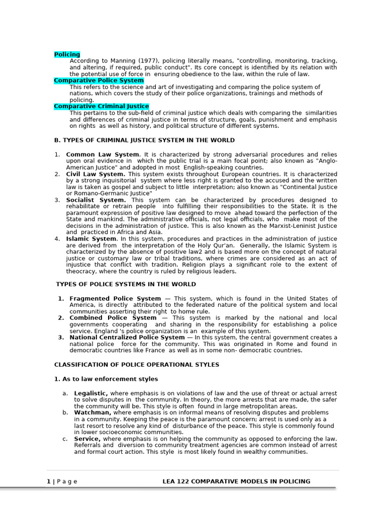 Comparative Models in Policing PDF | PDF | Islamic State Of Iraq | Abu ...