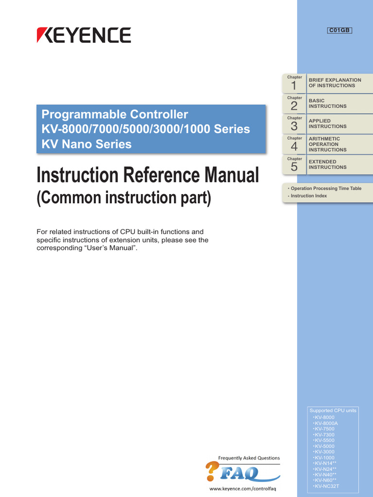 KV Series Instruction Reference Manual | PDF | Central Processing Unit ...
