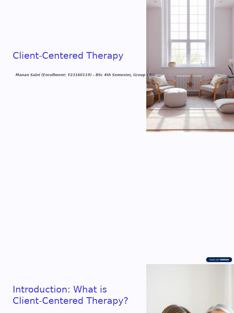 Client Centered Therapy | PDF | Psychotherapy | Empathy