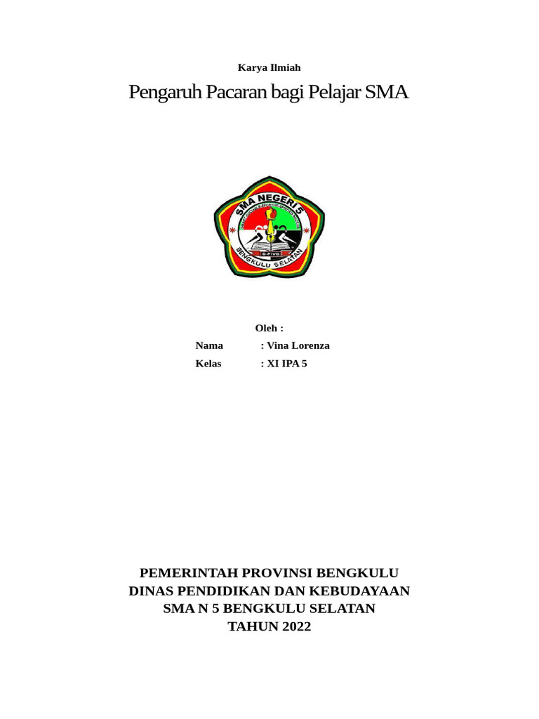 Dampak Pacaran pada Pelajar SMA | PDF