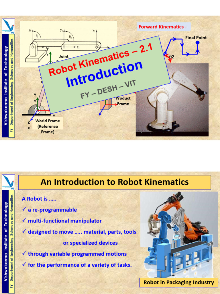 CMM - RME TH - L6 - Robot Kinematics 1 | PDF | Kinematics | Mechanics