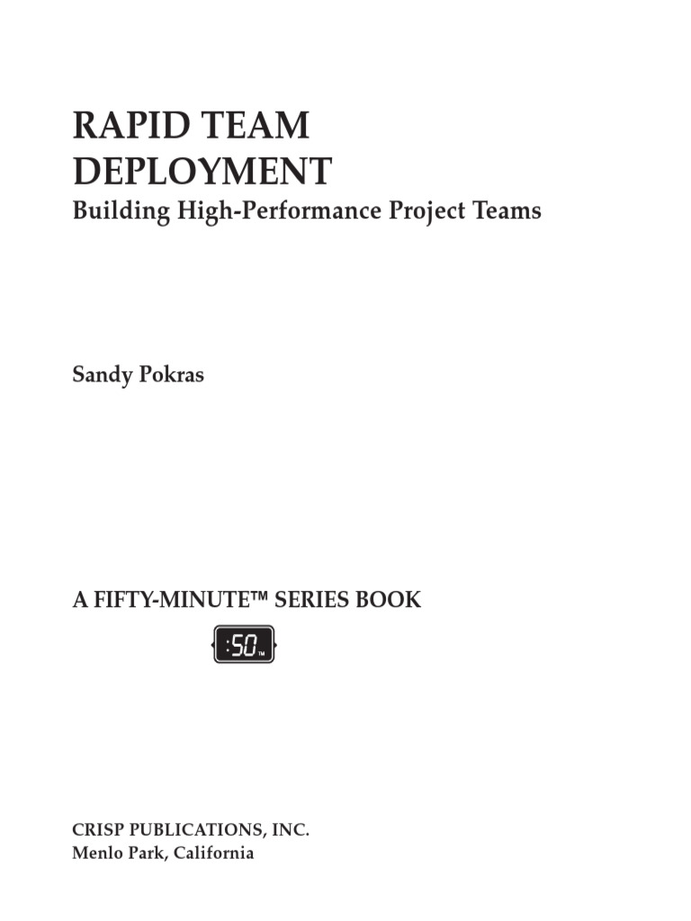 Rapid Team Deployment 9781560523215 Compress | PDF | Books | Strategic ...