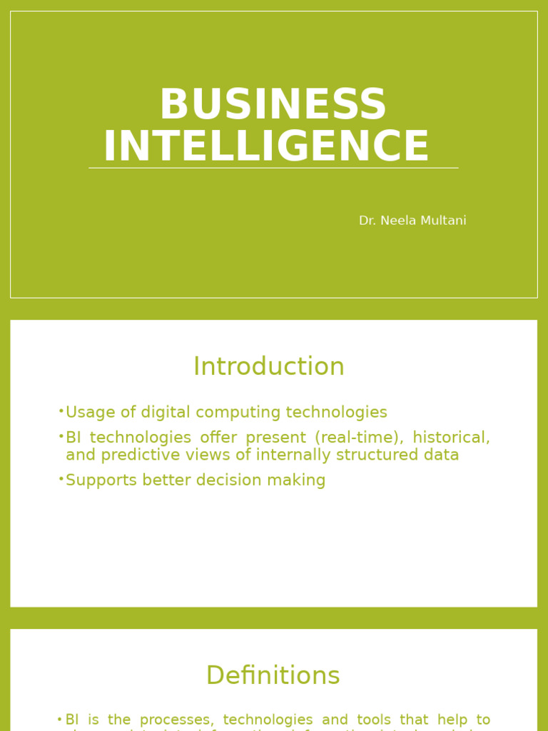 Business Intelligence and Data Warehousing | PDF | Data Warehouse ...
