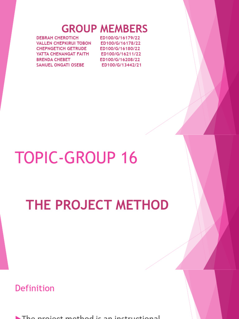 Group 16-1 (1) .PPTX Project Method | PDF