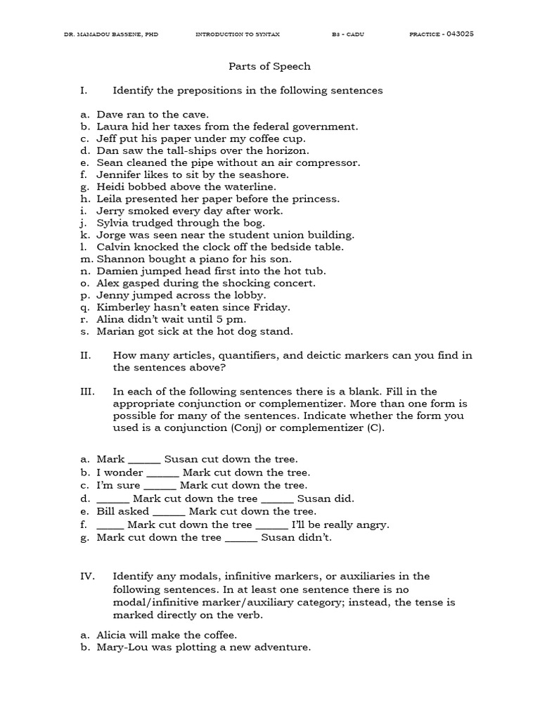 PARTS OF SPEECH PRACTICE PDF visual data 3
