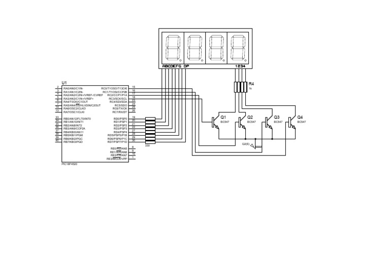Schéma de brochage PIC18F4520 | PDF