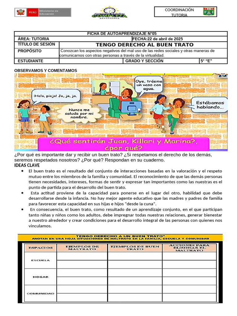 Derecho al Buen Trato Infantil | PDF | Modificación de comportamiento ...