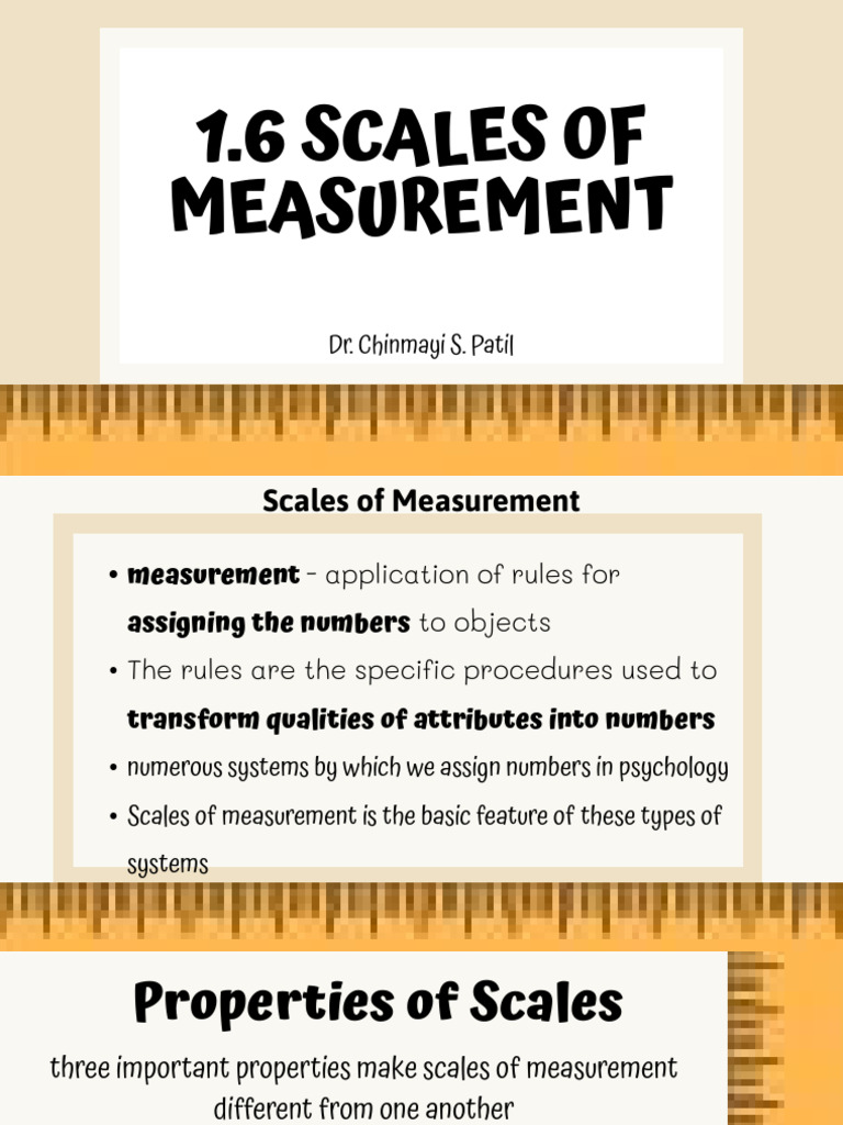 1.6 Scales of Measurement | PDF | Level Of Measurement | Measurement