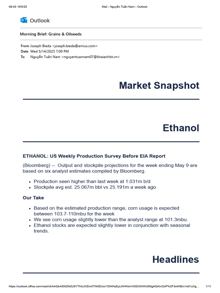 Today's AMIUSD Stock Outlook | PDF | Rain | Wheat