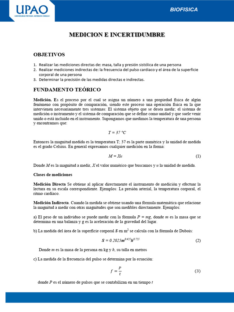 Mediciones y Errores en Biofísica | PDF | Medición | Exactitud y precisión