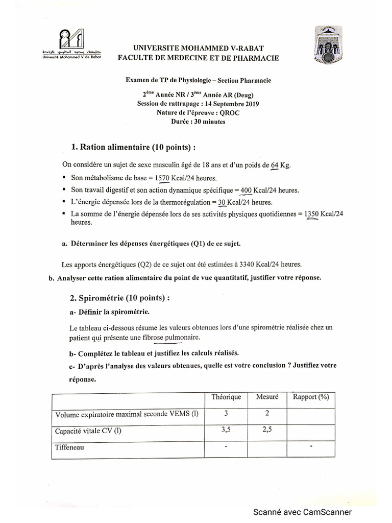Exam TP 2019 | PDF
