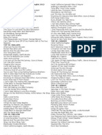 RJP Songlist 2012 (Doc Format) - 20120112
