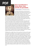 Amor Inconstitucional a Santa Missa uma questão de gravidade Una a Você Brasil
