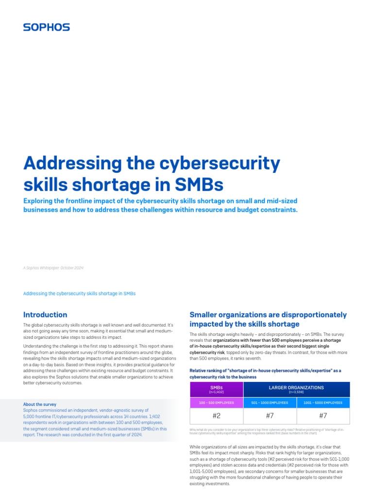 Bridging Cybersecurity Gaps in SMBs | PDF | Computer Security | Security