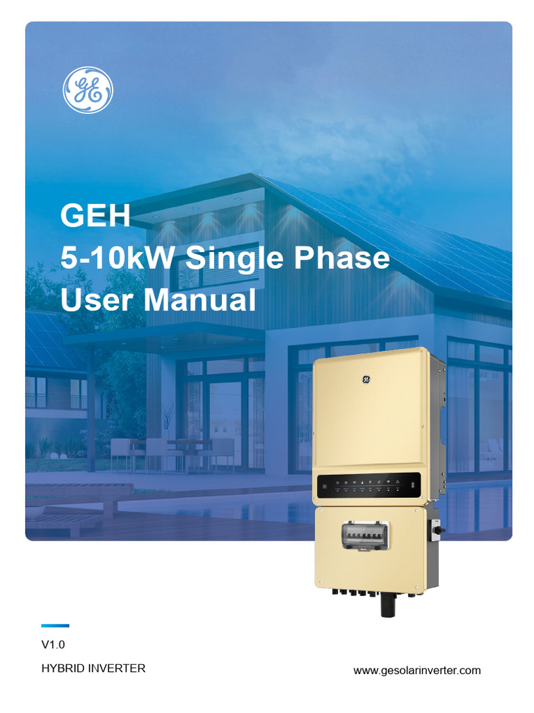 GEH Hybrid Inverter User Manual | PDF | Electrical Connector | Power ...