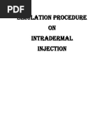 ID Injection Modified 2025 | PDF | Injection (Medicine) | Clinical Medicine