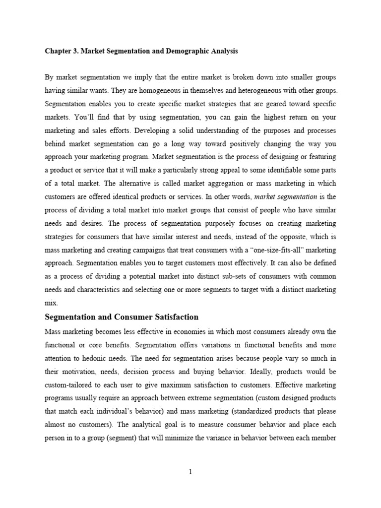 Market Segmentation Strategies Explained | PDF | Marketing | Sampling ...