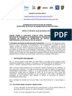 Edital Concurso Inspetor de Segurança Penitenciária Classe III - SEAP-RJ