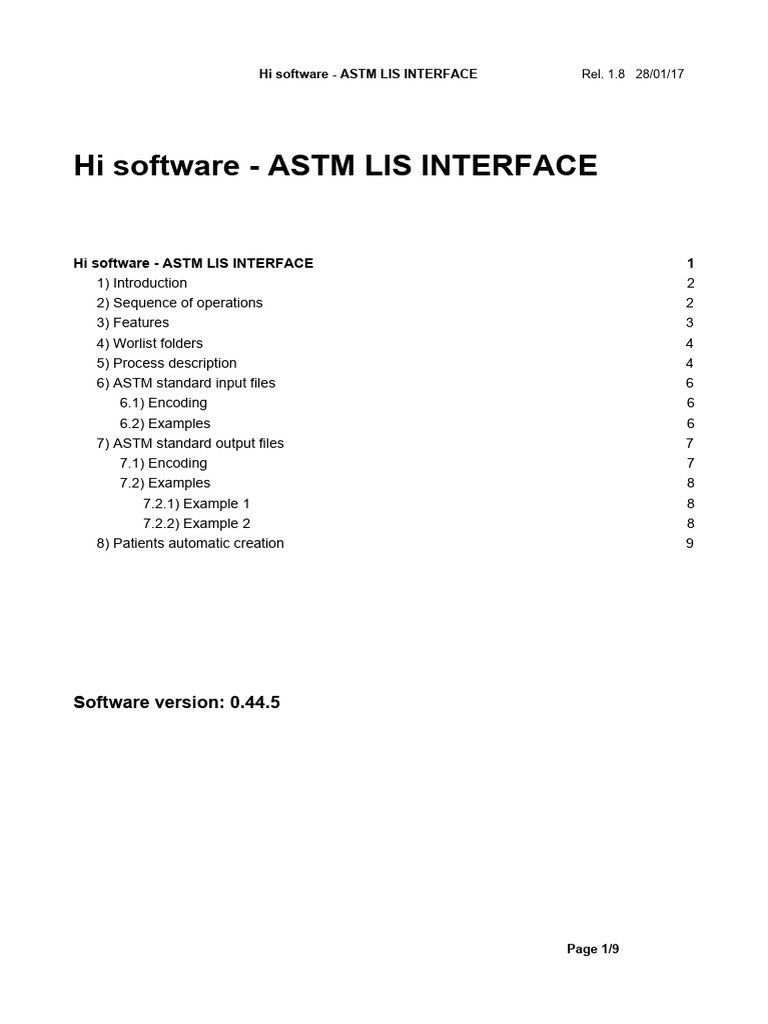 ASTM LIS Interface User Guide | PDF | Computer File | Interface (Computing)