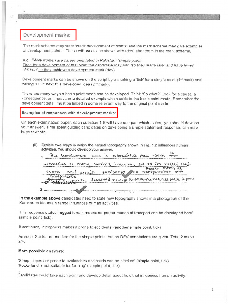 How To Develop A Point (Cambridge Resource) | PDF