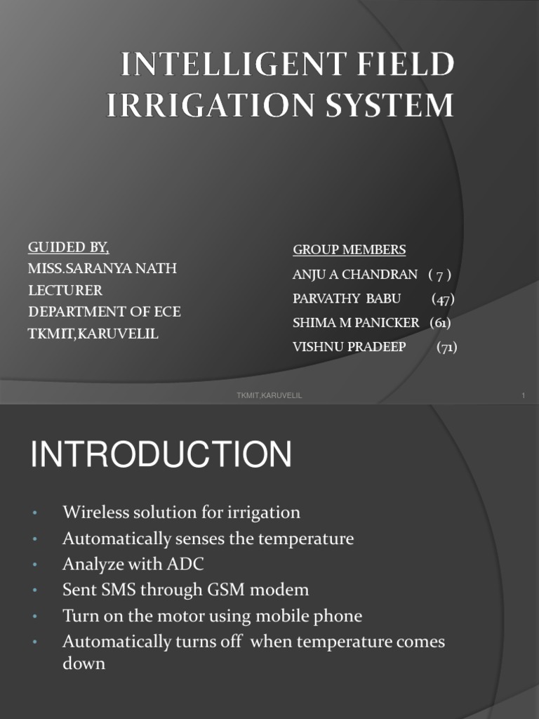 Smart Wireless Irrigation System | PDF | Analog To Digital Converter ...