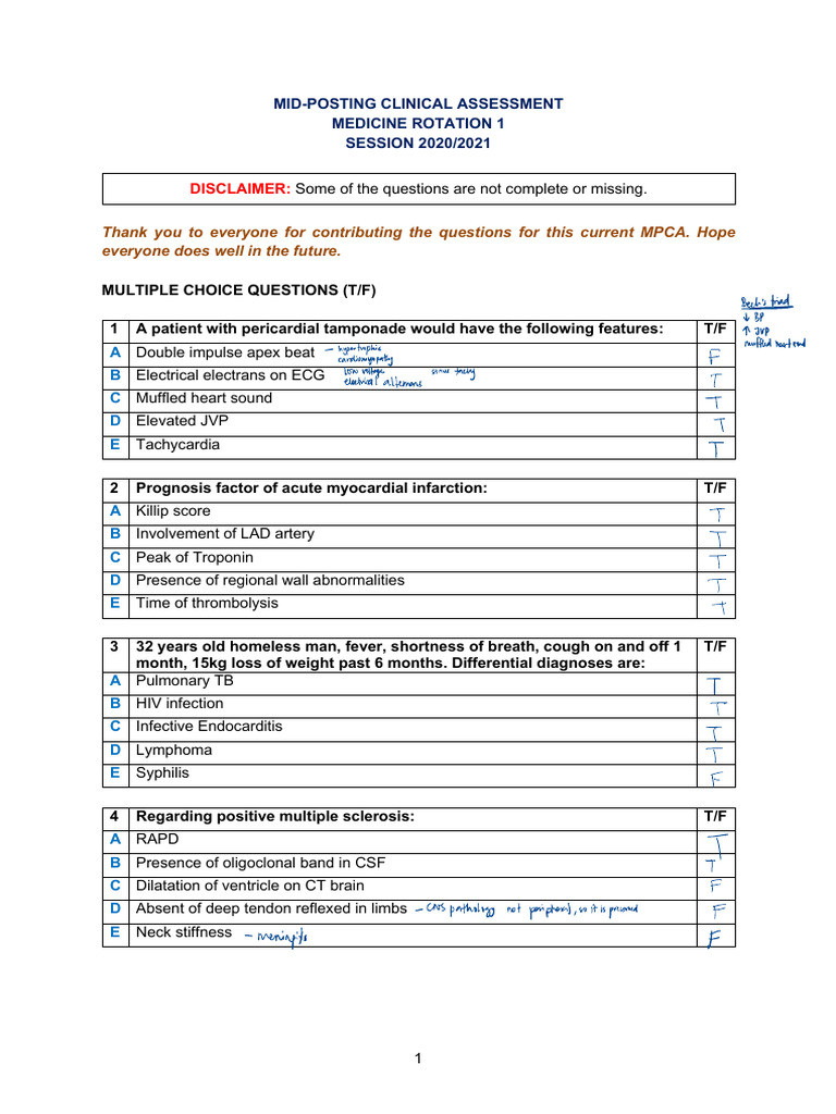 Mpca 20y5r1 2020 2021 PDF | PDF | Diseases And Disorders | Medical ...
