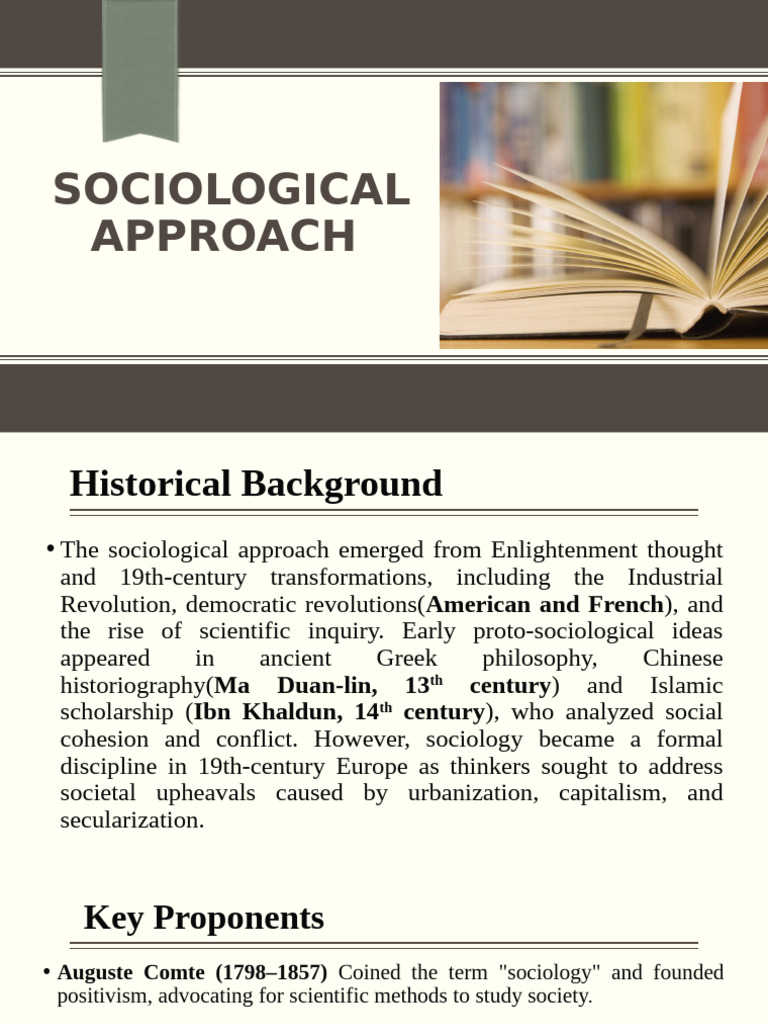 Understanding the Sociological Approach | PDF | Sociology ...