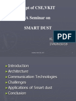 Dept of CSE, VKIT A Seminar On Smart Dust: Kushal R 1VK06cs018