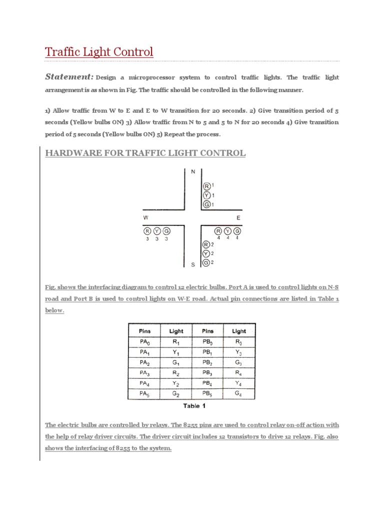 Traffic Light Control System Design | PDF | Technology & Engineering