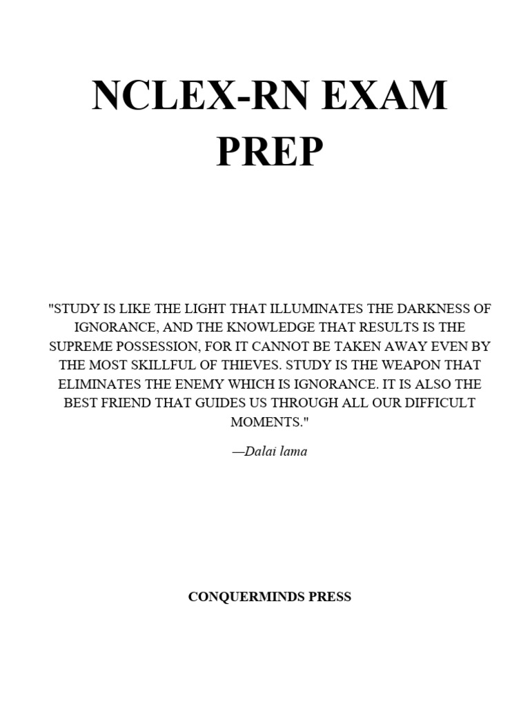 Latest National Council Licensure Nation NCLEX-RN Exam Questions and Answers: NCLEX-RN Workbook
